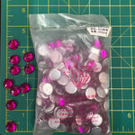 CLOSEOUT! Fuchsia Acrylic Stones (sold per pack), A34