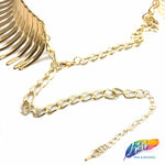 Gold Metal Choker Necklace - Style G