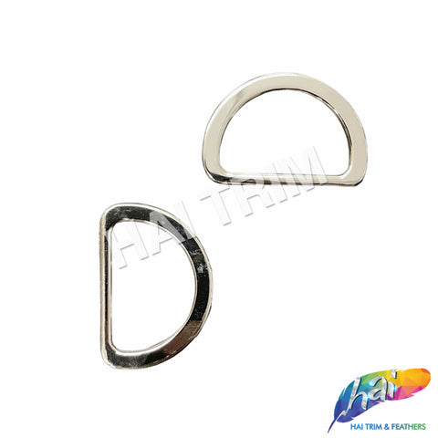Silver Metal D-Ring Buckle (2 pieces), BK-007