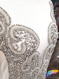 Crystal Beaded Rhinestone Dress Bodice Applique, BRD-02