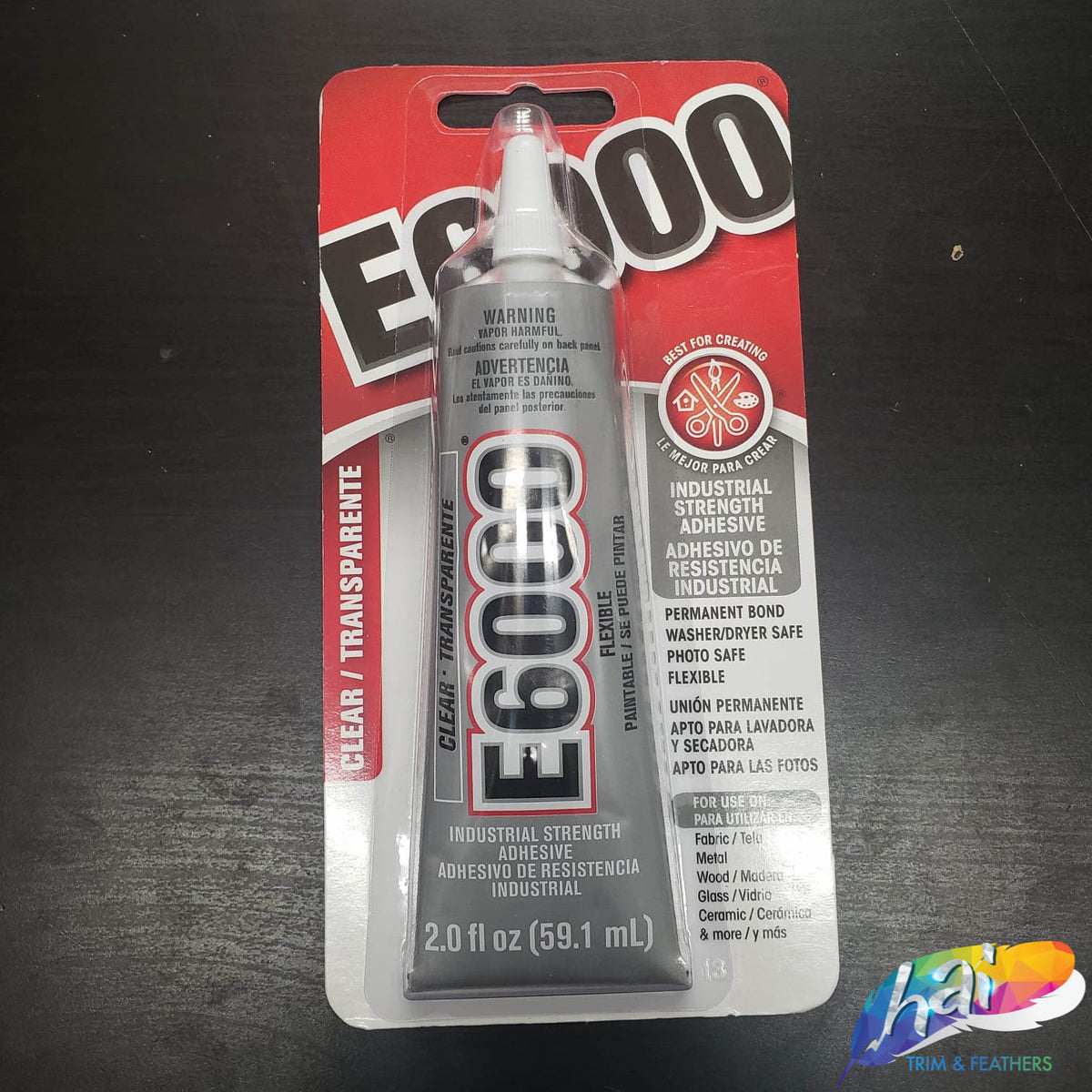E6000 Medium Craft Adhesive Glue, 2.0 FL OZ With Attached Nozzle