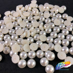 8mm Ivory Flatback Glue On Pearls