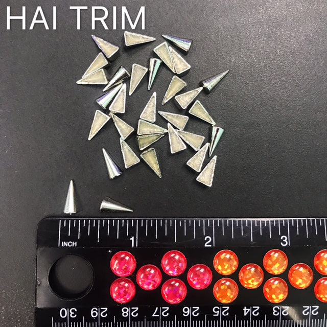 5x10mm Half Cone Spike Iron On Studs, K-065 – Hai Trim & Feathers