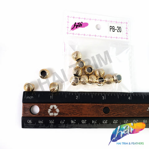 8x9mm Light Rose Gold Metallic Beads, PB-20 (14 pieces)
