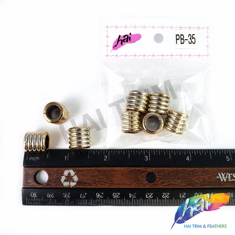 13mm Light Rose Gold Metallic Beads, PB-35 (8 pieces)