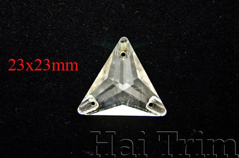 23x23mm Triangle Crystal Sew-on Rhinestones