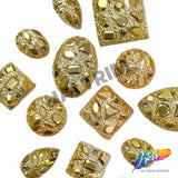 Gold Metallic Meteorite Textured Stones