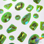 Matte Lime Green AB Resin Stones, SSAB08