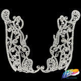 Crystal Rhinestone Applique on Metal Setting (sold by pair), 91632
