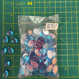 CLOSEOUT! Turquoise Acrylic Stones (sold per pack), A10