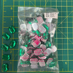 CLOSEOUT! Kelly Green Acrylic Stones (sold per pack), A6