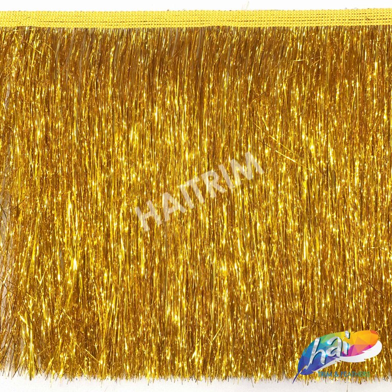 8" Plastic Tinsel Fringe Hai Trim & Feathers