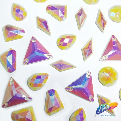Matte Color AB Resin Stones