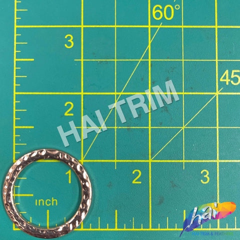 1" Flat Metal Carved O Rings