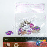 Purple AB Meteorite Textured Resin Stones, #14