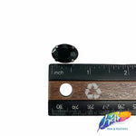 13x18mm Black Oval Sew-on Rhinestone w/ Metal Setting