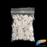 14mm White Flatback Glue On Pearls (50 pieces)