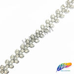 3/4" Clustered Round Plastic Stud Trim w/ Rhinestones, PST-067