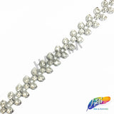 3/4" Clustered Round Plastic Stud Trim w/ Rhinestones, PST-067