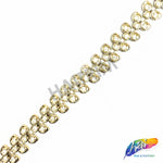 3/4" Clustered Round Plastic Stud Trim w/ Rhinestones, PST-067