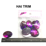 Purple/Fuchsia 2-tone (Ombré) Resin Stones