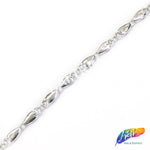 1/4" Teardrop Plastic Stud Trim w/ Rhinestones, PST-072