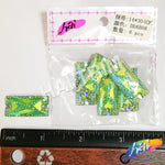 Green AB Meteorite Textured Resin Stones, #08