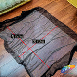 SALE! 36" x 48"  Rhinestone Mesh Fabric