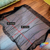 36" x 48" Rhinestone Mesh Fabric with Square Crystal Stones