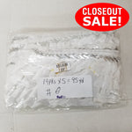 CLOSEOUT! 4.75 yards White Pleated Trim with Clear Stones , COT-043