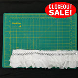CLOSEOUT! 4.75 yards White Pleated Trim with Clear Stones , COT-043