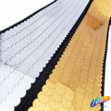 1 1/2" Silver Elastic Trim with Round Metallic Sequins, EST-003