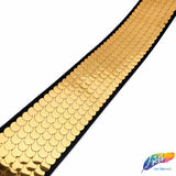 1 1/2" Silver Elastic Trim with Round Metallic Sequins, EST-003