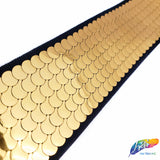 1 1/2" Silver Elastic Trim with Round Metallic Sequins, EST-003