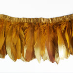 6-8" Goose Fringe with Metallic Tips (1 Yard)
