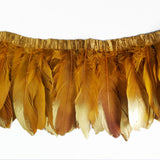 6-8" Goose Fringe with Metallic Tips (1 Yard)