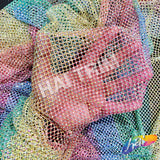SALE! 36" x 48" Multicolor Rhinestone Mesh Fabric with Crystal AB Stones