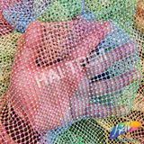 SALE! 36" x 48" Multicolor Rhinestone Mesh Fabric with Crystal AB Stones