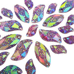 Purple AB Meteorite Textured Resin Stones, #14