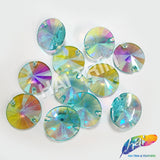 Aqua AB Pointed Resin Stones, #05