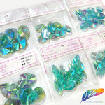 Aqua AB Pointed Resin Stones, #05