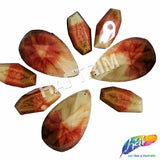 Matte Ombre Marble Acrylic Stones - Beige/Orange/Brown #1