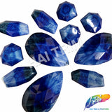 Matte Ombre Marble Acrylic Stones - Light Blue/Royal Blue/Navy #5