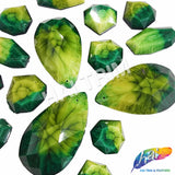 Matte Ombre Marble Acrylic Stones - Lime/Olive/Kelly Green #6