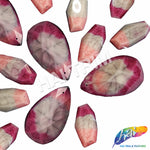 Matte Ombre Marble Acrylic Stones - Coral/Grey/Pink #3