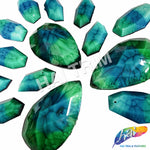 Matte Ombre Marble Acrylic Stones - Teal/Turquoise/Mint #4