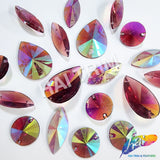 Purple AB Pointed Resin Stones, #14