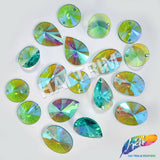 Aqua AB Pointed Resin Stones, #05