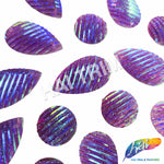 Purple AB Striped Glitter Textured Stones, #28