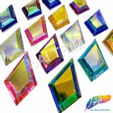 29x48mm Diamond Color AB Resin Stones (4 pieces)